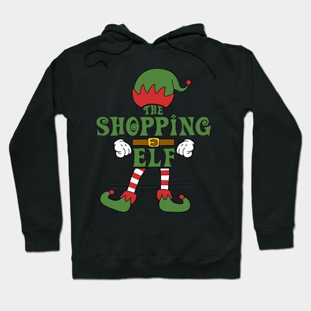 The Shopping Elf Christmas Family Matching Outfits Group Attire Hoodie by HappyGiftArt